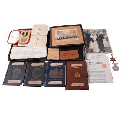 Lot 106 - Medals; passports; and other ephemera