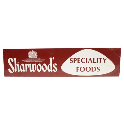 Lot 407 - Advertising: Sharwood's Speciality Foods, two wooden signs