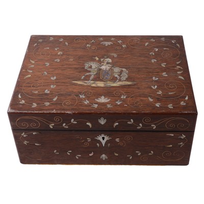 Lot 90 - Victorian rosewood work box