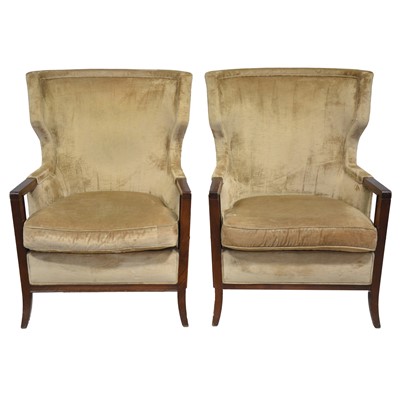 Lot 492 - Pair of Baker McGuire Manor Wing armchairs