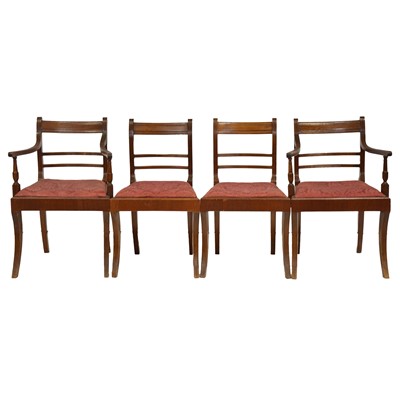 Lot 483 - Set of eight Regency style mahogany dining chairs