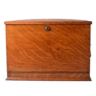 Lot 96 - Edwardian oak correspondence box