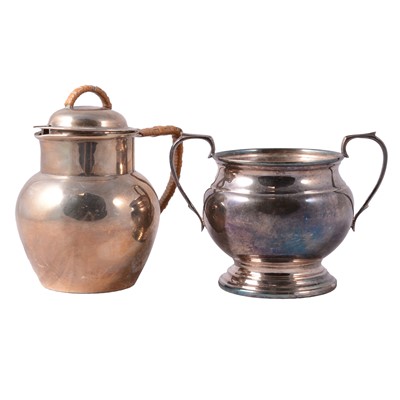 Lot 250 - Silver Guernsey cream jug and a silver sugar bowl