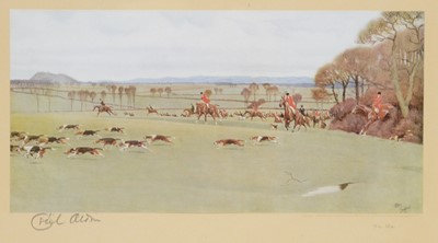 Lot 298 - Cecil Aldin, The Hunting Counties of England - The Cheshire, two signed prints