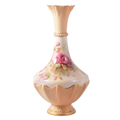 Lot 7 - Royal Worcester bottle vase, pattern no.1538, Spiders Web pattern.