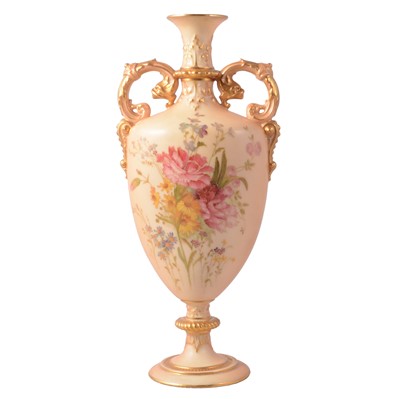 Lot 6 - Royal Worcester blush ground vase, no.2337.