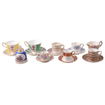 Lot 35 - Collection of decorative teacups, coffee cans and saucers.