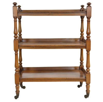 Lot 454 - Victorian mahogany three-tier dumb waiter