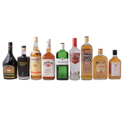 Lot 195 - Two boxes of assorted whisky and spirits