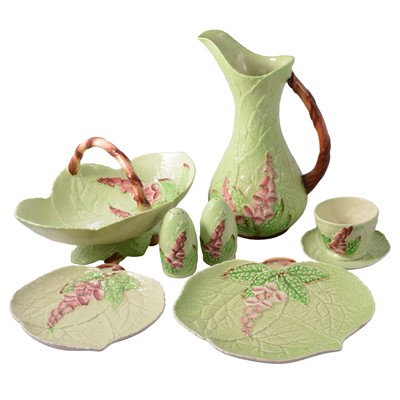 Lot 69 - Carlton Ware, a collection of green ground 'Foxglove' pattern