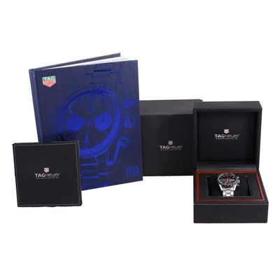 Lot 429 - TAG Heuer - a gentleman's Carrera stainless steel automatic chronograph wristwatch.