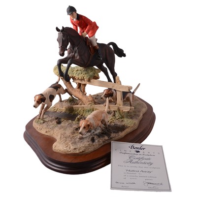 Lot 47 - Border Fine Arts, Hulloa Away, a hunting group by Anne Wall