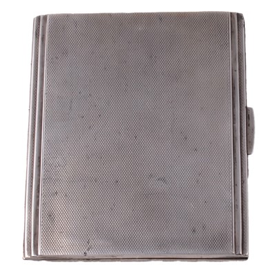 Lot 255 - Silver cigarette case, Roberts & Dore, Birmingham 1933.