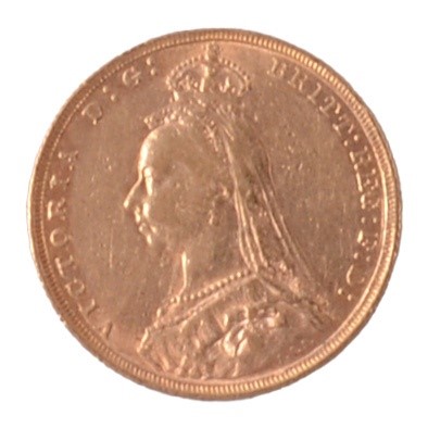 Lot 261F - Gold Full Sovereign Coin, Victoria Jubilee Head 1892.
