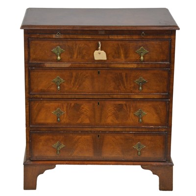 Lot 487 - George II style walnut bachelors chest of drawers