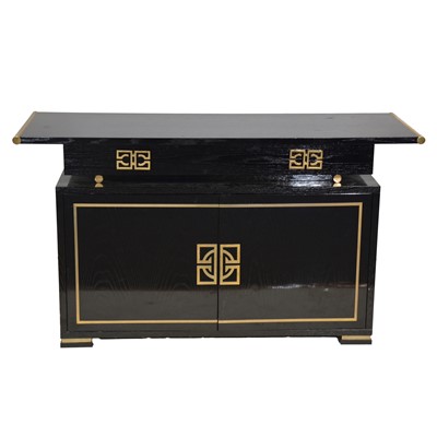 Lot 547 - Chinese lacquered sidetable/ cupboard, modern