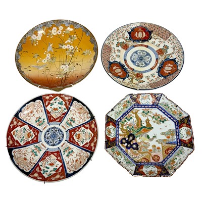 Lot 13 - Large Chinese Imari charger, and three others