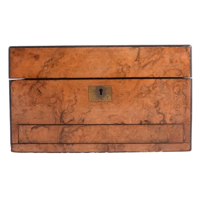 Lot 144 - Victorian figured walnut toilet case