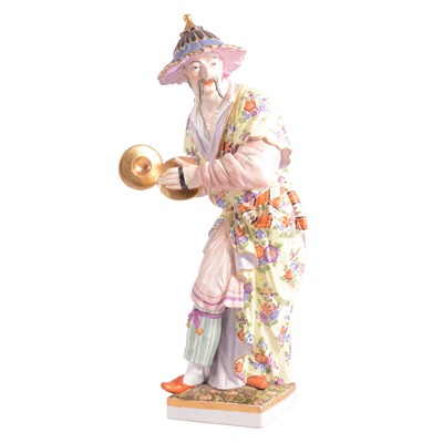 Lot 1 - Meissen style porcelain figure, Malabar with cymbals