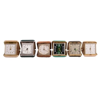 Lot 142 - Westclox travel clock and five others