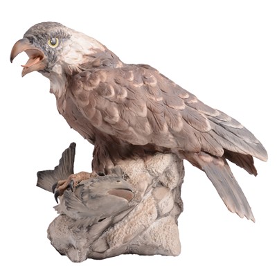 Lot 18 - Large Capodimonte model of an eagle with a fish