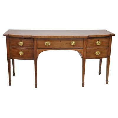 Lot 502 - George III mahogany bowfront sideboard