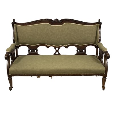Lot 415 - Edwardian stained wood parlour sofa