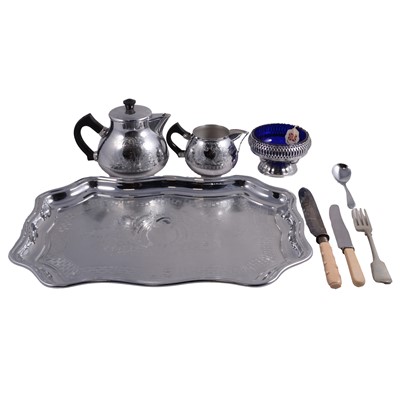 Lot 184 - Miscellaneous plated wares, etc