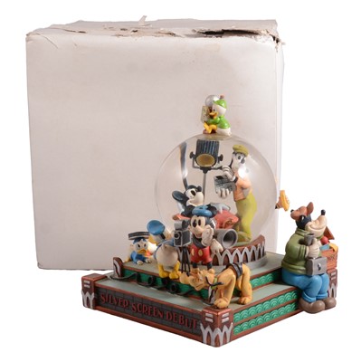 Lot 248 - Disney Store, a musical Snow Globe 'Mickey Mouse and Friends - Silver Screen Debut'