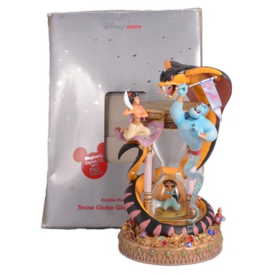 Lot 246 - Disney Store, a musical Snow Globe 'Aladdin - Hourglass'