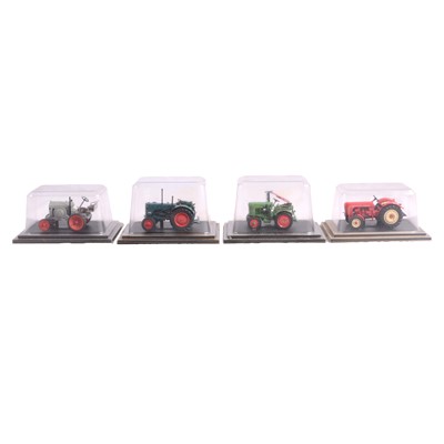 Lot 195 - Two boxes of medium-sized scale model tractors