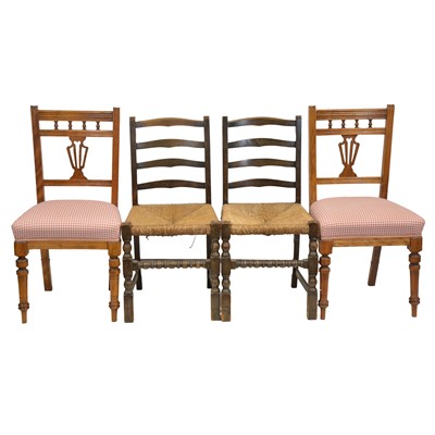 Lot 535 - Two pairs of dining chairs