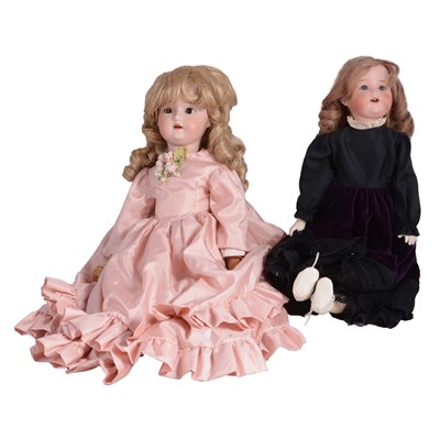 Lot 222 - Simon & Halbig bisque head doll 1909, and another bisque head AM 990