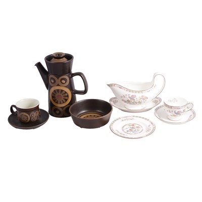 Lot 106 - Wedgwood Kutani crane service; and a Denby Arabesque dinner service