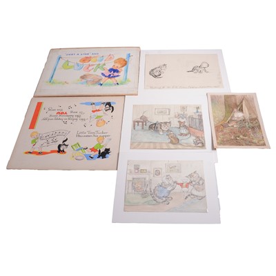 Lot 65 - Small folio of children's book illustrations