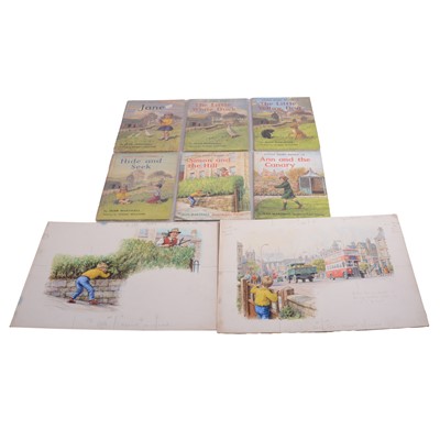 Lot 66 - Little Story Books, Simon and The Hill with two watercolour illustrations, other books