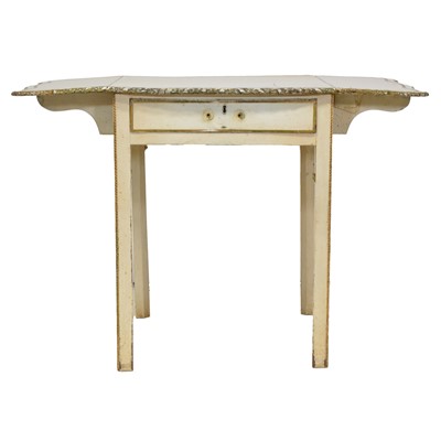 Lot 454 - White painted mahogany Pembroke table