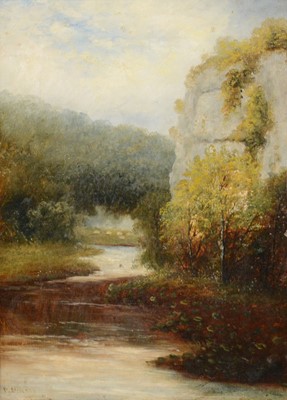 Lot 334 - W S Henly, River landscape