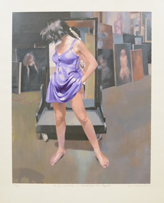 Lot 355 - Robert Lenkiewicz, Painter with Esther - Aristotle theme, Project 18