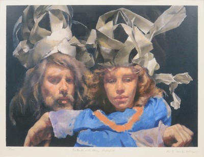 Lot 348 - Robert Lenkiewicz, The Painter with Mary, Project 14