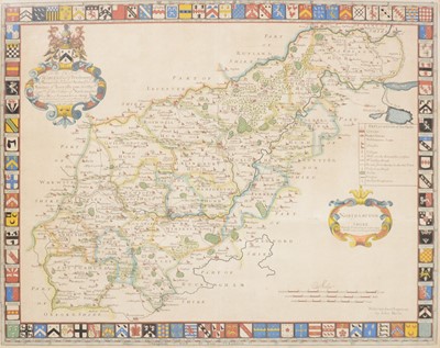 Lot 401 - John Harris, Northamptonshire, antique hand coloured map