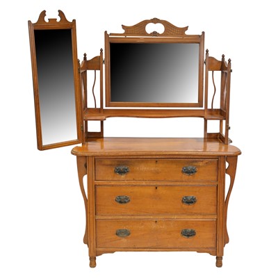 Lot 430 - Victorian satin walnut dressing table