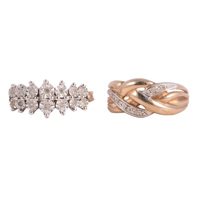 Lot 74 - Two diamond rings.