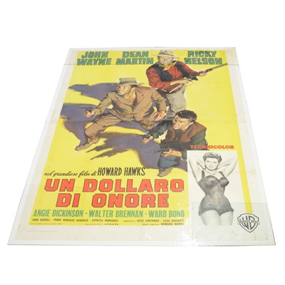Lot 403 - Rio Bravo (Un Dollaro di Onore) vintage Italian release linen-backed film poster