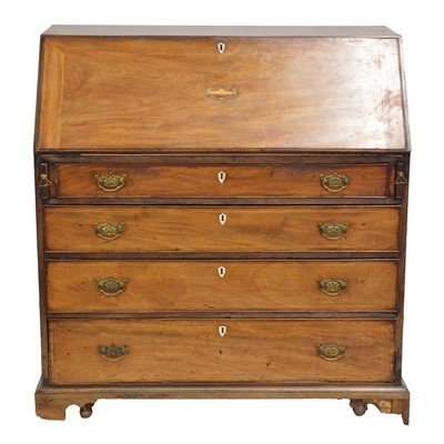 Lot 413 - George III mahogany bureau
