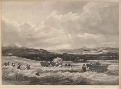 Lot 380 - Frank Short after Peter de Wint, Hay Field in Yorkshire and another mezzotint