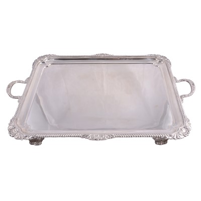 Lot 340 - Large silver tray