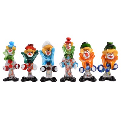 Lot 34 - Six Murano glass clown models