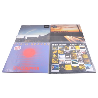 Lot 280 - Turin Brakes, seven LP vinyl records, and a signed poster