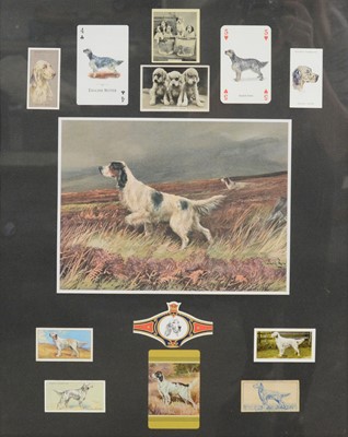 Lot 65A - Collection of ornaments and prints related to the Setter dog breed